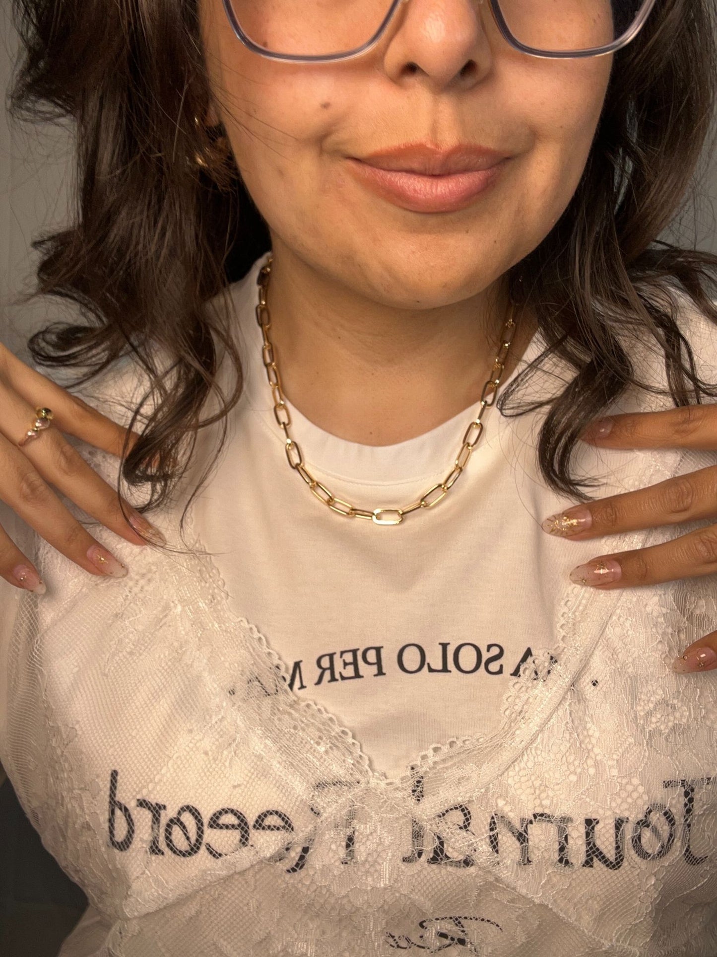 Polera Anita Blanco Manga Corta