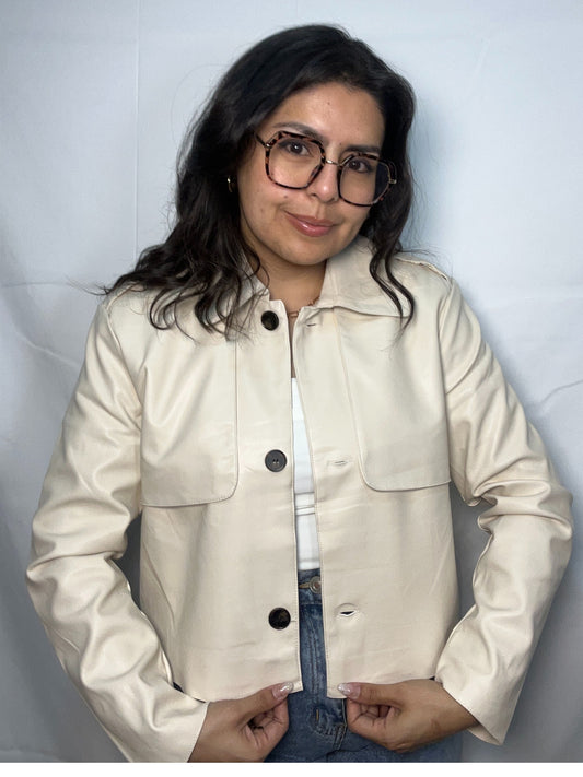 Chaqueta Emma Crema Manga Larga