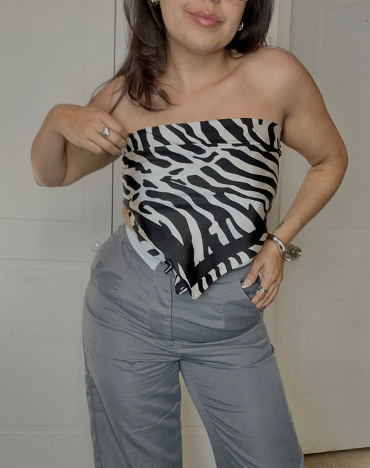 Pañuelo Satín Print Cebra