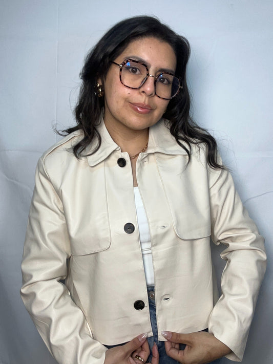 Chaqueta Emma Crema Manga Larga