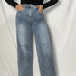 Jeans Cristina Celeste Focalizado Wide Leg