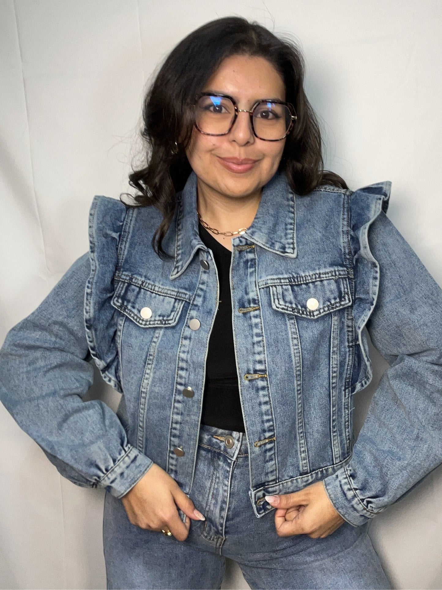 Chaqueta Mezclilla Paulina Celeste