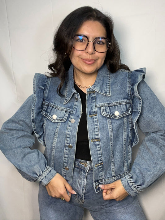 Chaqueta Mezclilla Paulina Celeste