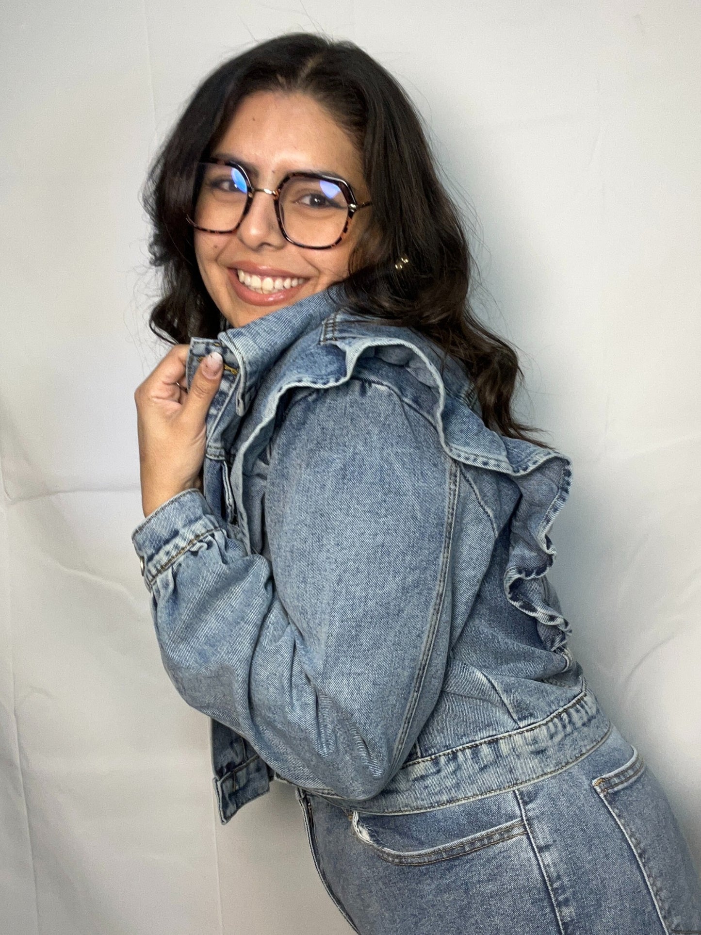 Chaqueta Mezclilla Paulina Celeste