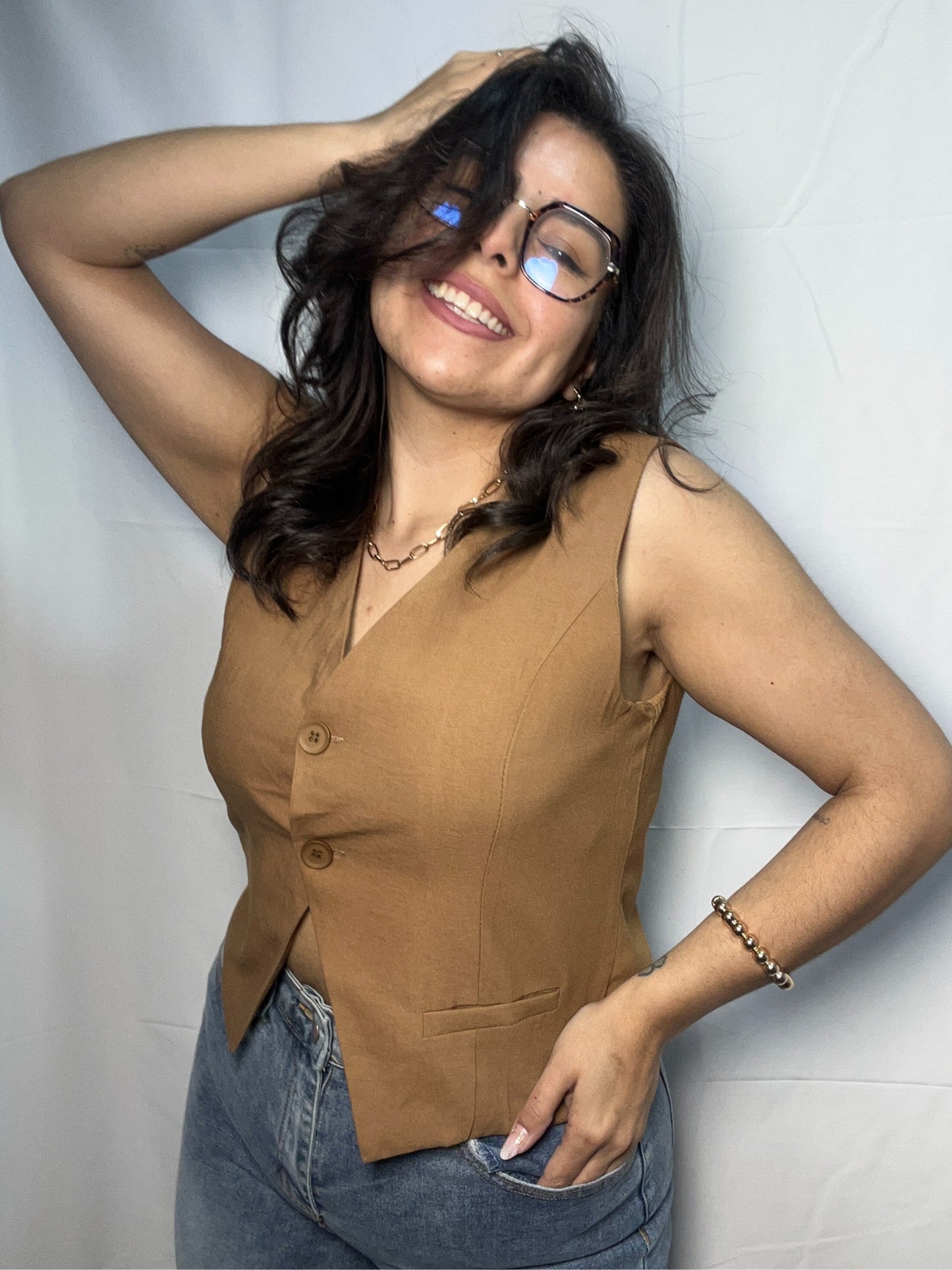 Blazer Camila Arena Sin Mangas