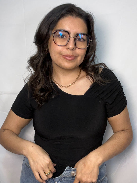 Body Nicole Negro Manga Corta