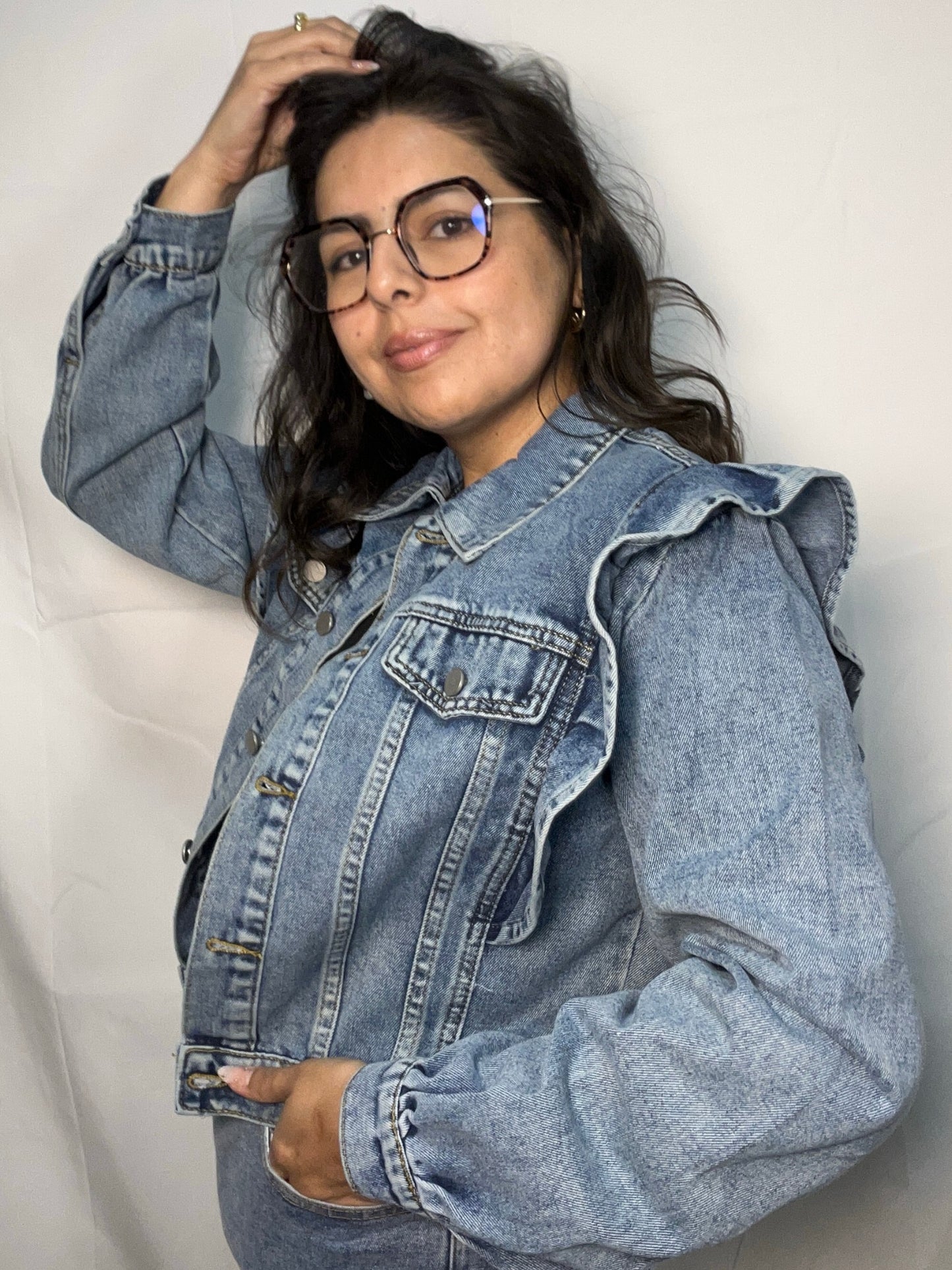 Chaqueta Mezclilla Paulina Celeste