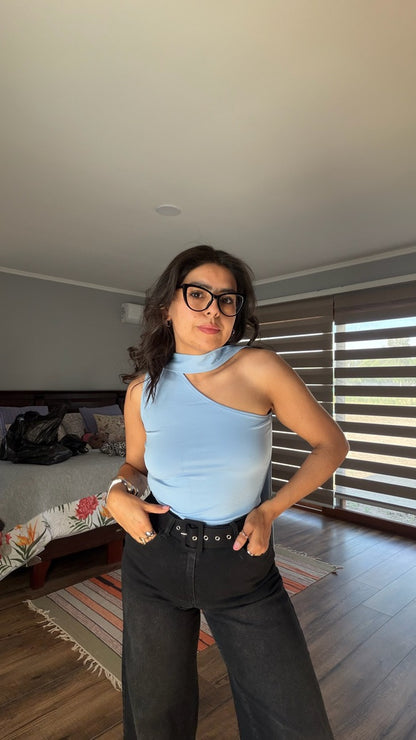 Polera Roma Lazo Celeste