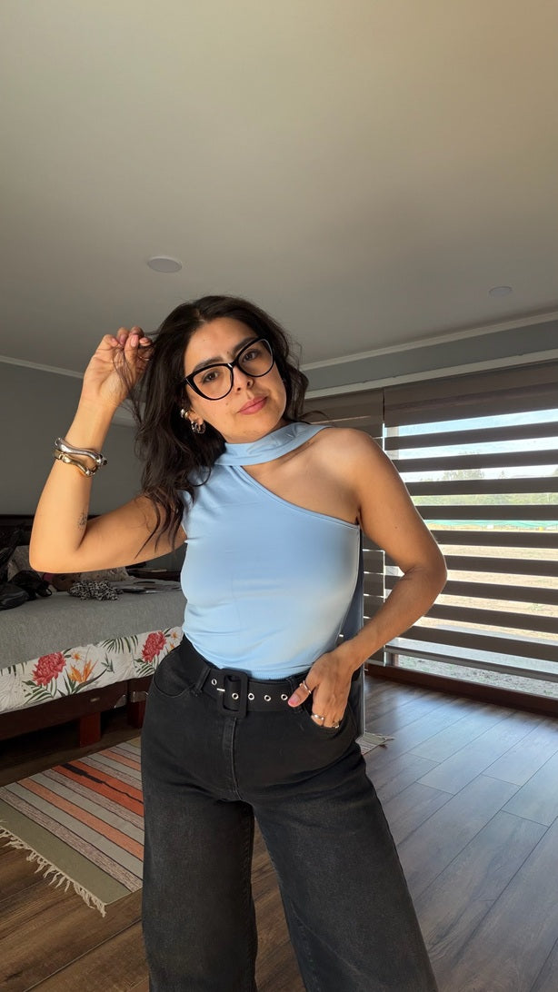 Polera Roma Lazo Celeste