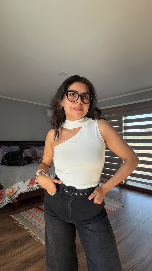 Polera Roma Lazo Blanco