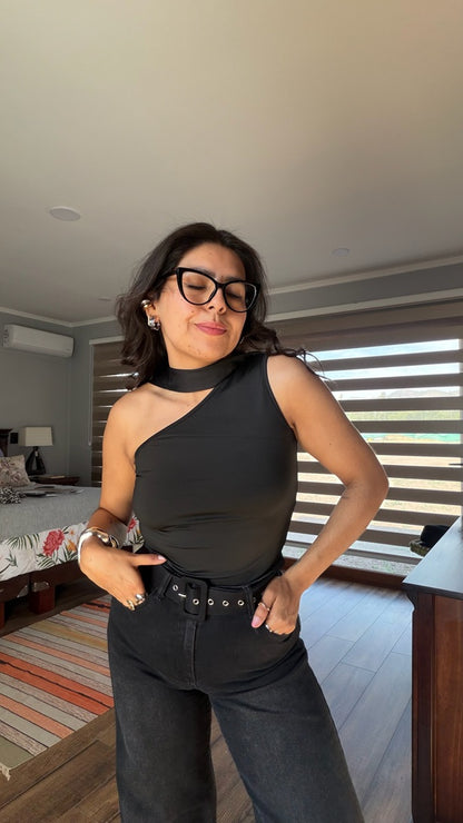 Polera Roma Lazo Negro