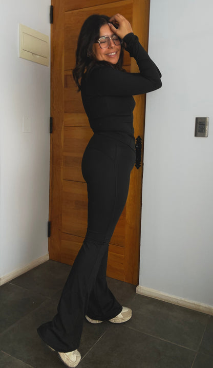 Conjunto Deportivo Yoga Mom Catalina Negro