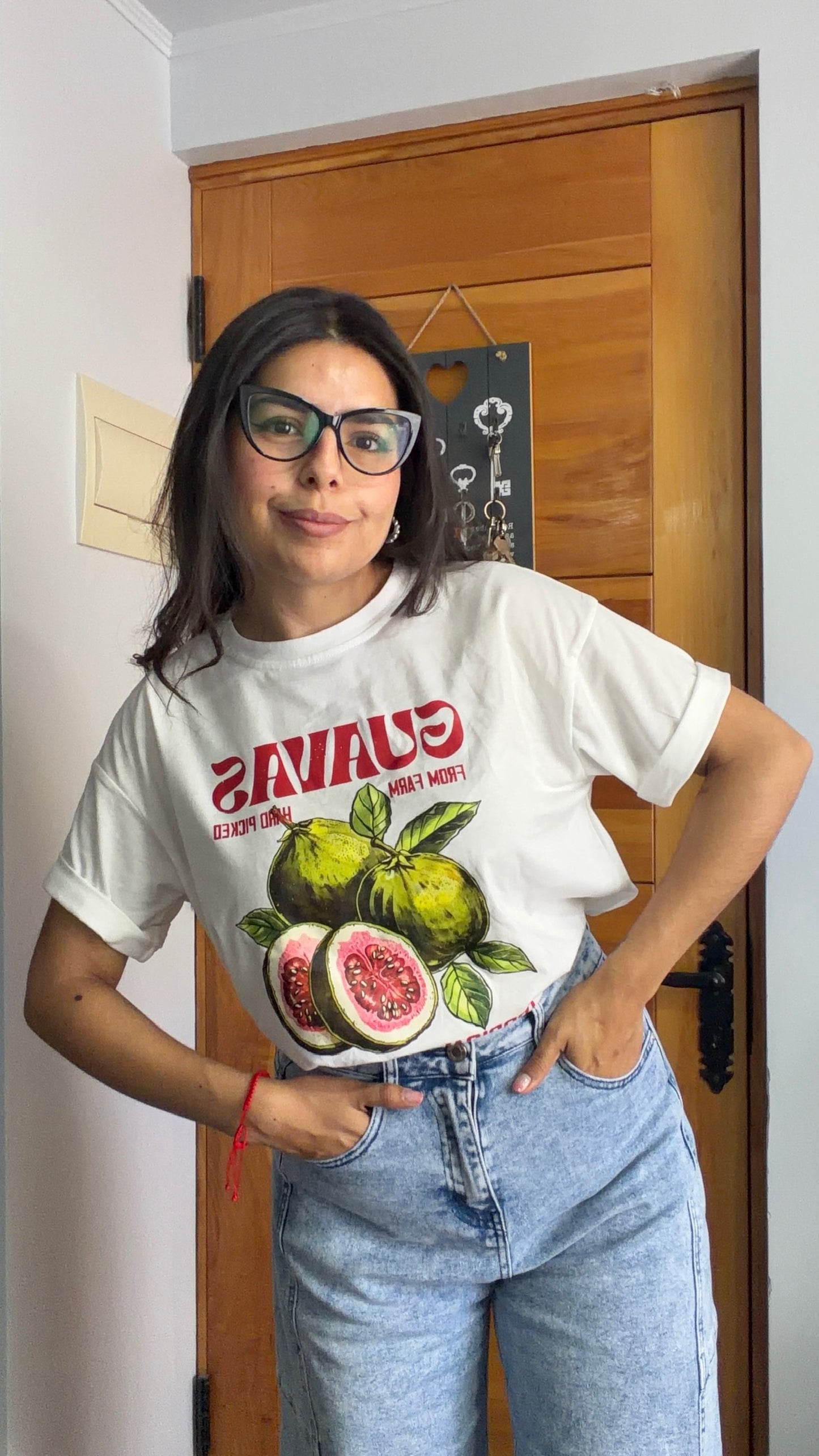 Polera Oversize Tropical Blanco