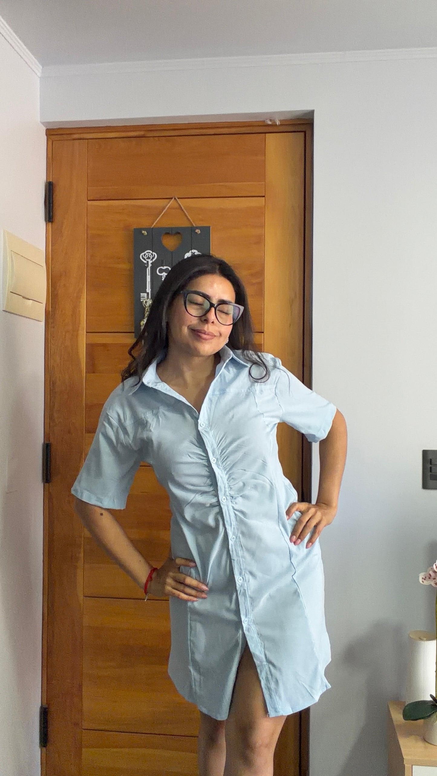 Vestido Clasico Celeste