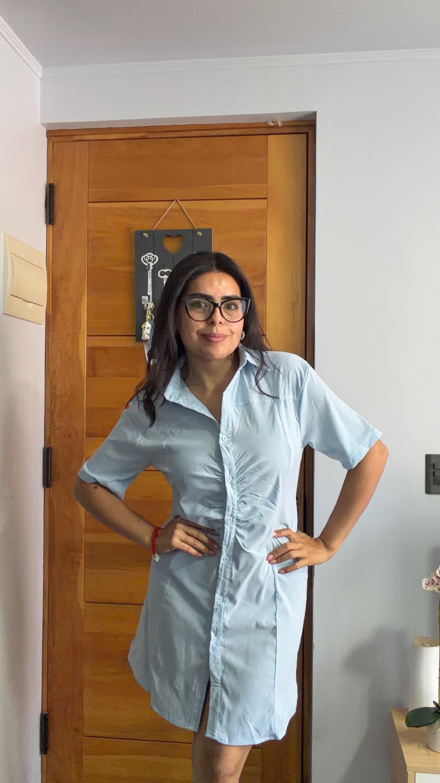 Vestido Clasico Celeste