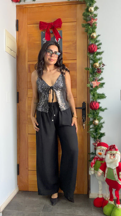 Pantalon Safari Negro