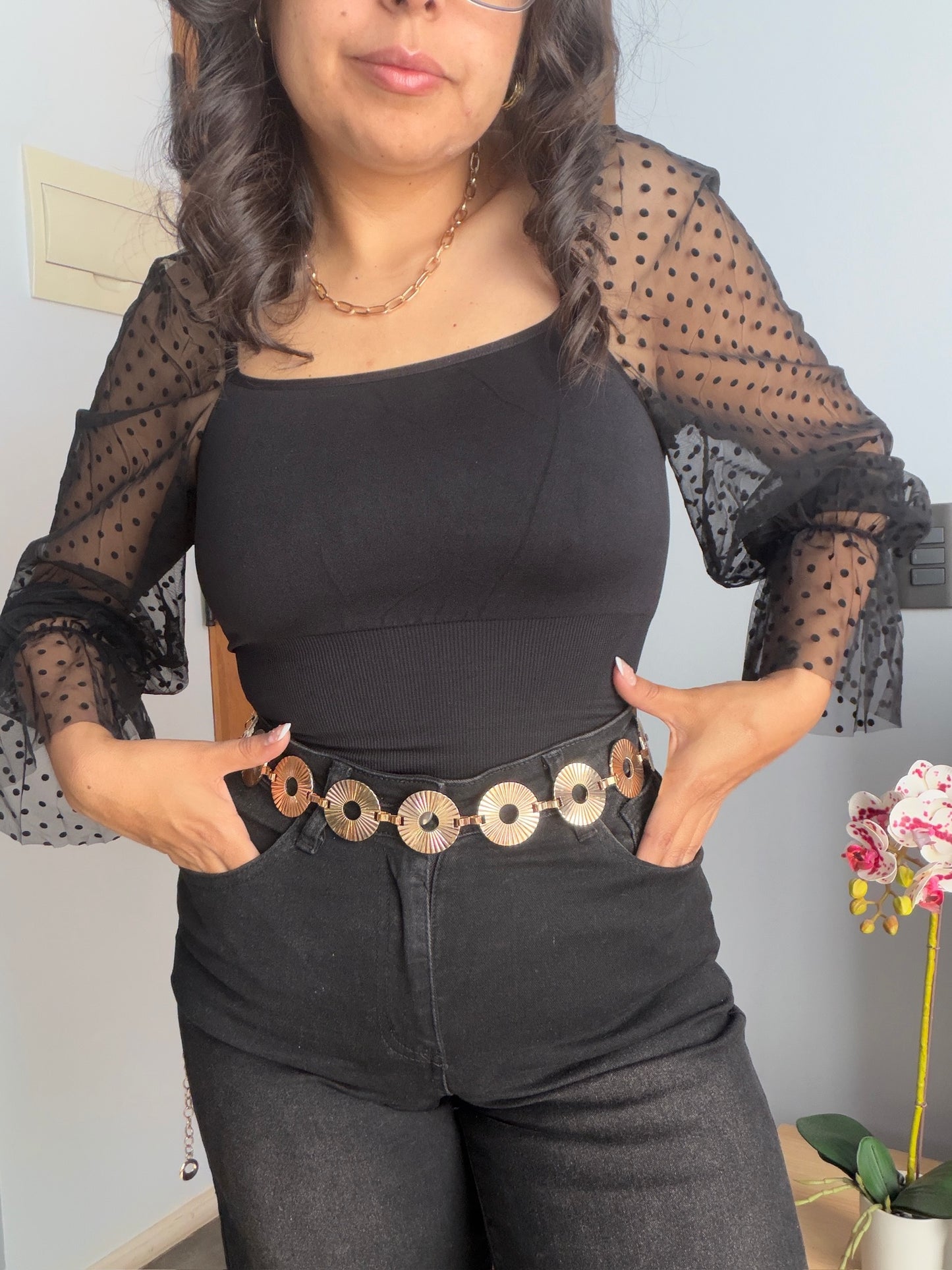 Cinturon Anillos Dorado