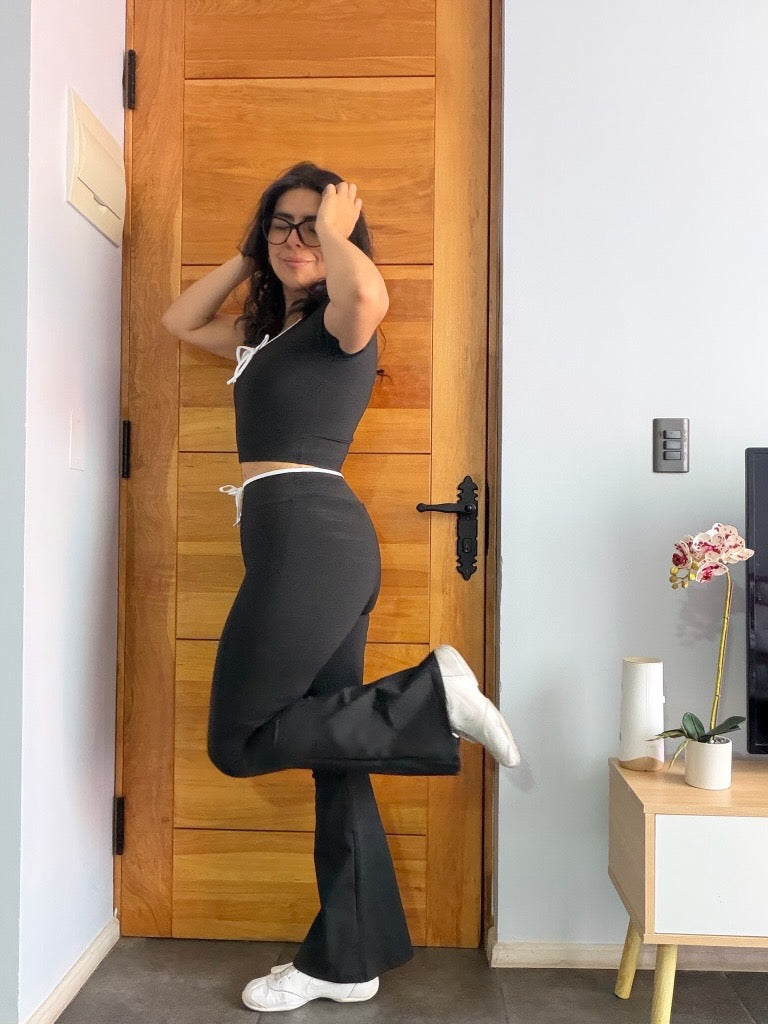 Conjunto Deportivo Polera Negro