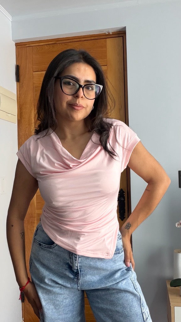 Polera Asimetrica Rosado