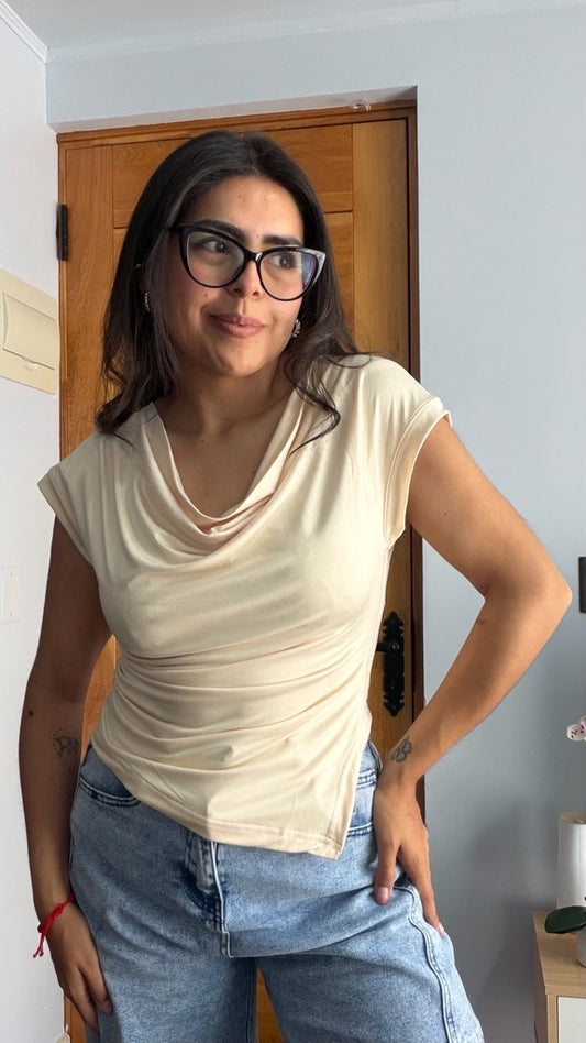 Polera Asimetrica Amarillo