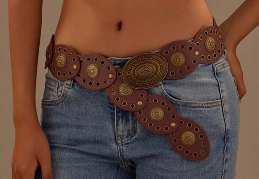 Cinturon Vaquero Cafe 100 CM.