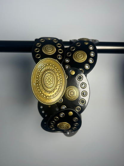 Cinturon Vaquero Negro 100 CM.