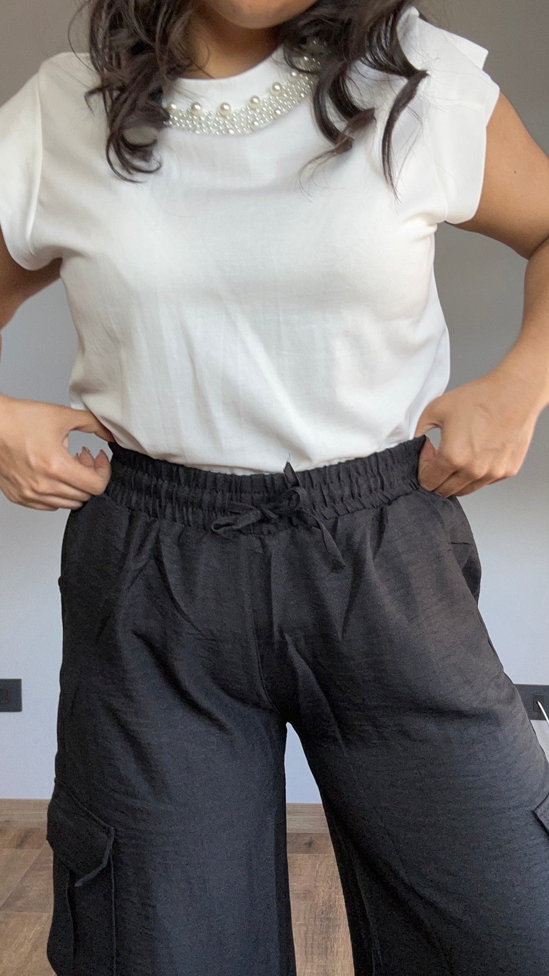 Pantalon Cargo Verano Negro