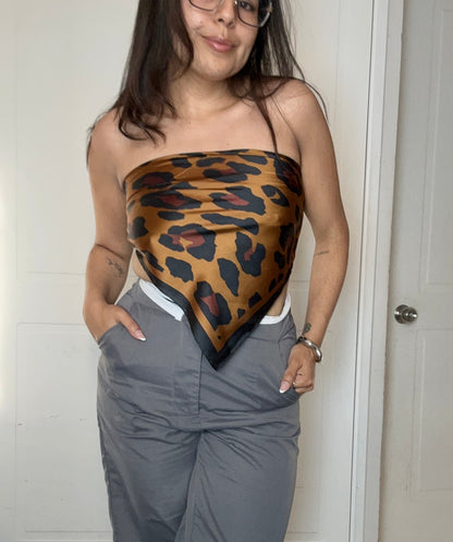 Pañuelo Satín Print Leopardo